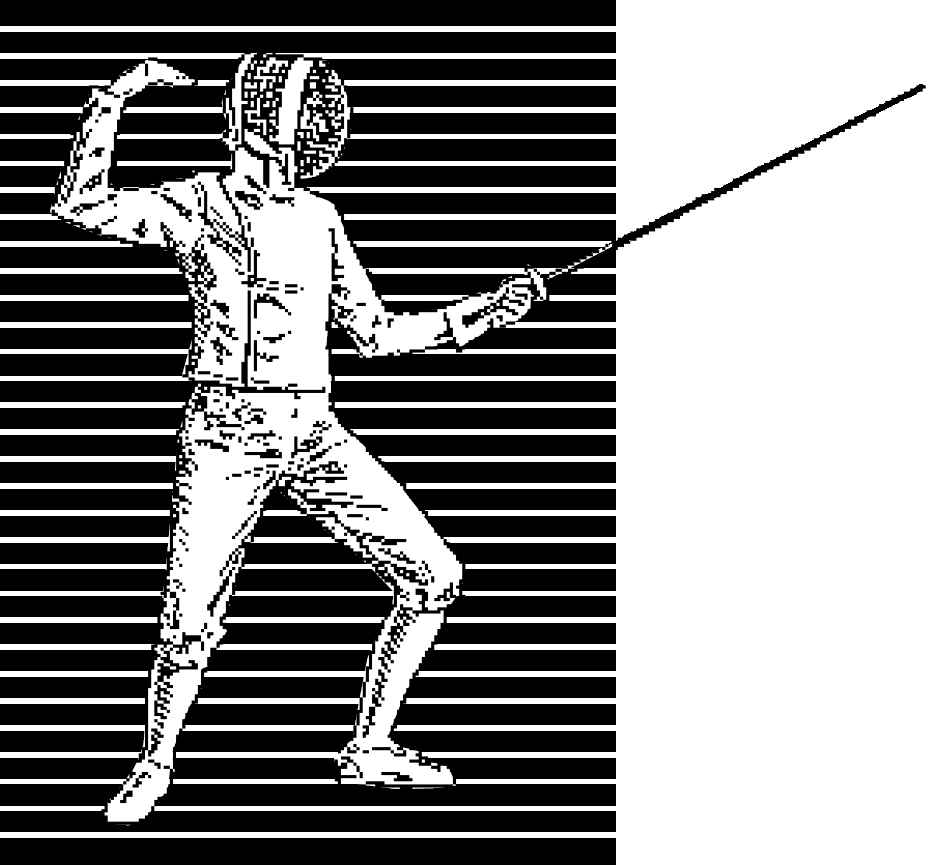 CGM Funds logo, image of a fencer